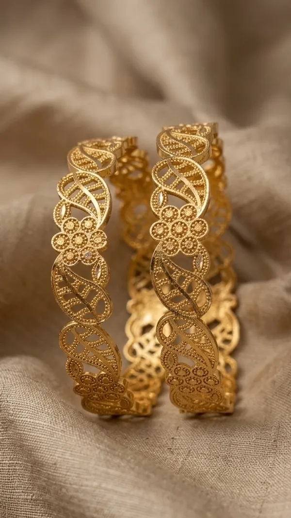 Gold_Plated_Filigree_Pattern_Bangle_Set_For_Women_(Set_Of_2)