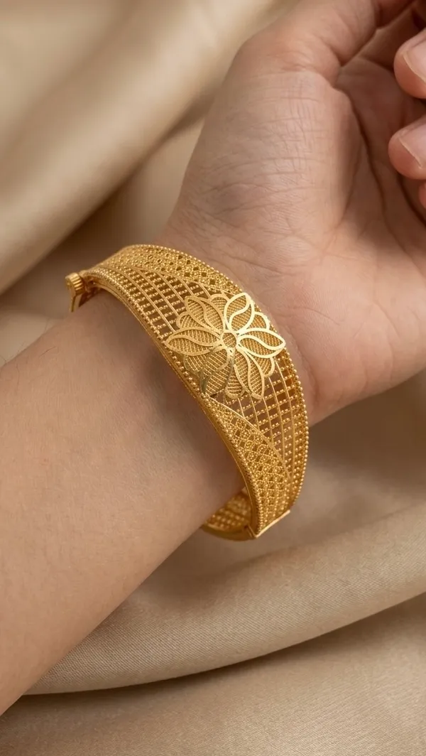 Gold_Floral_Enamel_Mesh_Design_Bangles_For_Women_(Set_Of_2)