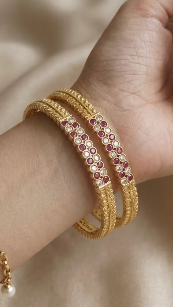 Gold_Plated_Ruby_And_White_Stone_Studded_Bangles_For_Women_(Set_Of_2)