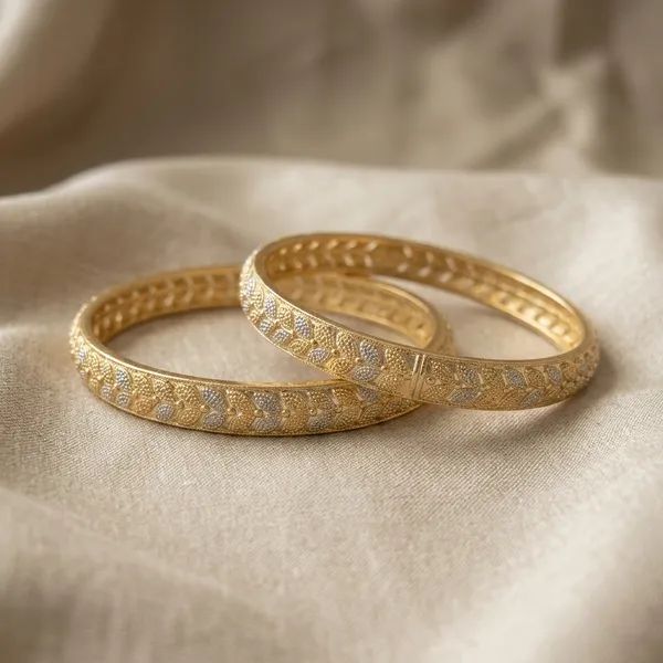 Gold_Plated_Two_Tone_Textured_Bangles_For_Women_(Set_Of_2)