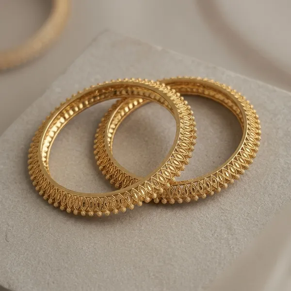 Gold_Plated_Textured_Bangles_For_Women_(Set_Of_2)