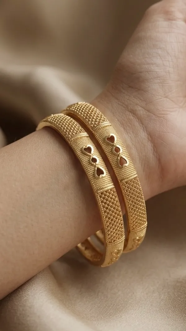 Gold_Textured_Heart_Design_Bangles_For_Women_(Set_Of_2)