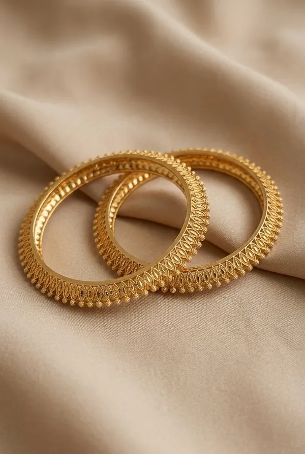 Gold_Plated_Textured_Bangles_For_Women_(Set_Of_2)