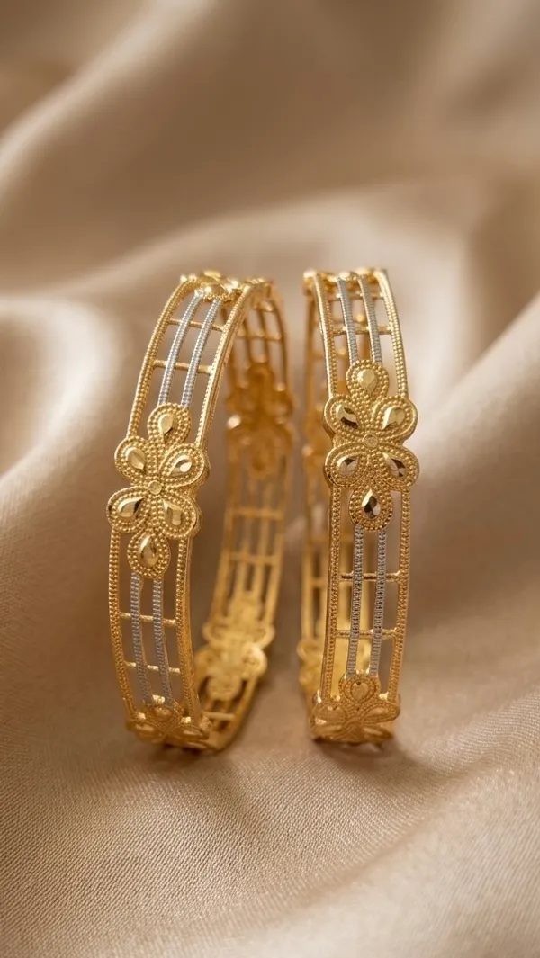 Gold_Plated_Floral_Design_Bangles_For_Women_(Set_Of_2)