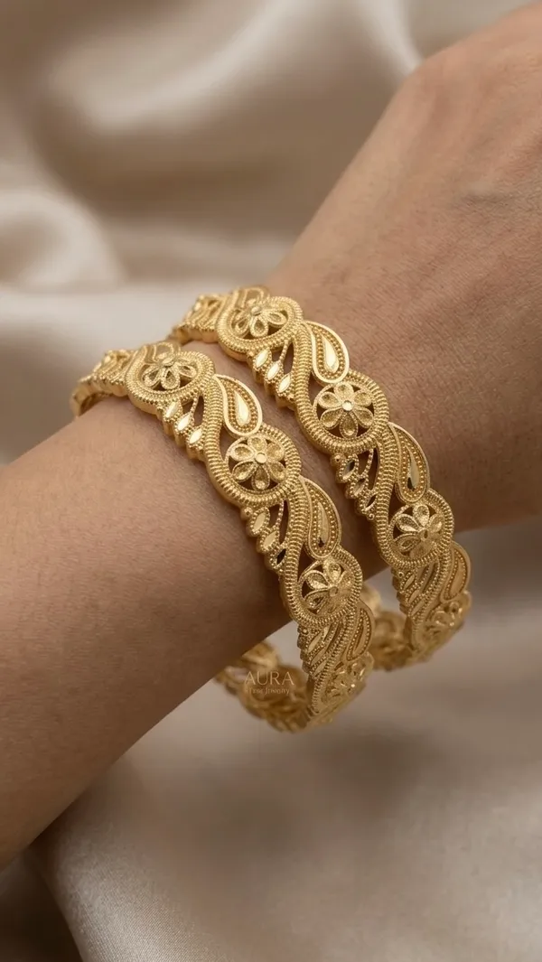 Gold_Filigree_Paisley_Design_Bangles_For_Women_(Set_Of_2)