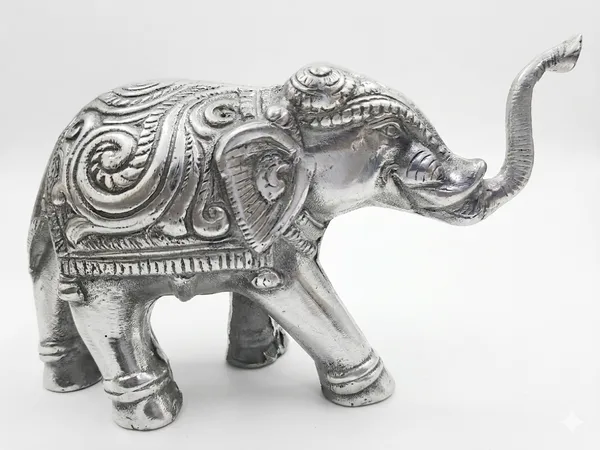 Aluminium_Silver_Ornate_Traditional_Swirl_Floral_Elephant_Figurine