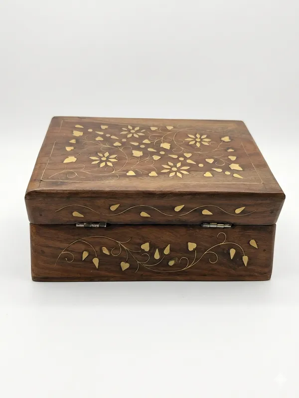 Wood_Traditional_Floral_Brass_Inlay_Storage_Box