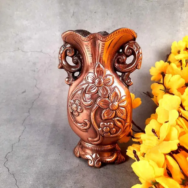 Aluminium_Antique_Floral_Embossed_Twin_Handle_Decorative_Vase