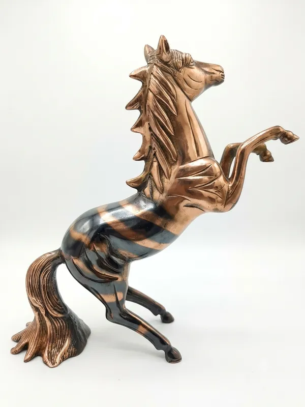 Aluminium_Dual_Tone_Brass_Silver_Rearing_Horse_Figurine