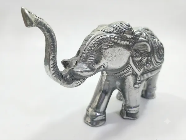 Aluminium_Silver_Ornate_Traditional_Swirl_Floral_Elephant_Figurine
