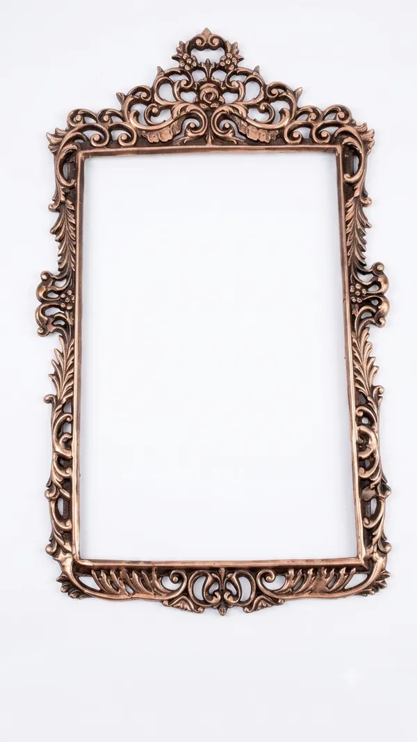 Aluminium_Baroque_Bronze_Scrollwork_Crown_Rectangular_Wall_Mirror