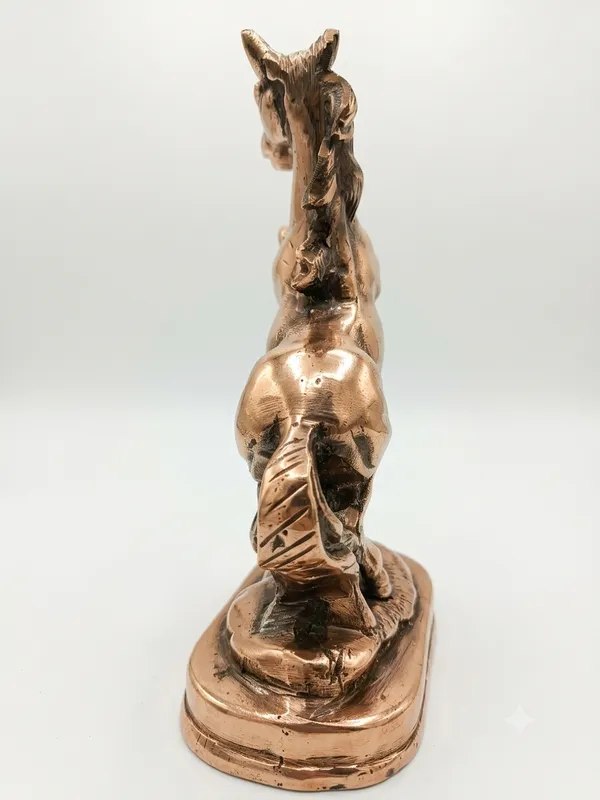 Aluminium_Copper_Bronze_Rearing_Horse_Figurine_With_Base