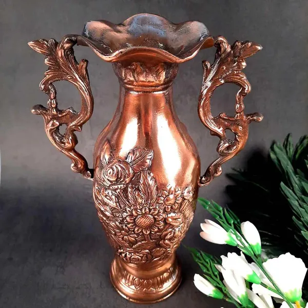 Aluminium_Antique_Floral_Embossed_Twin_Handle_Decorative_Vase