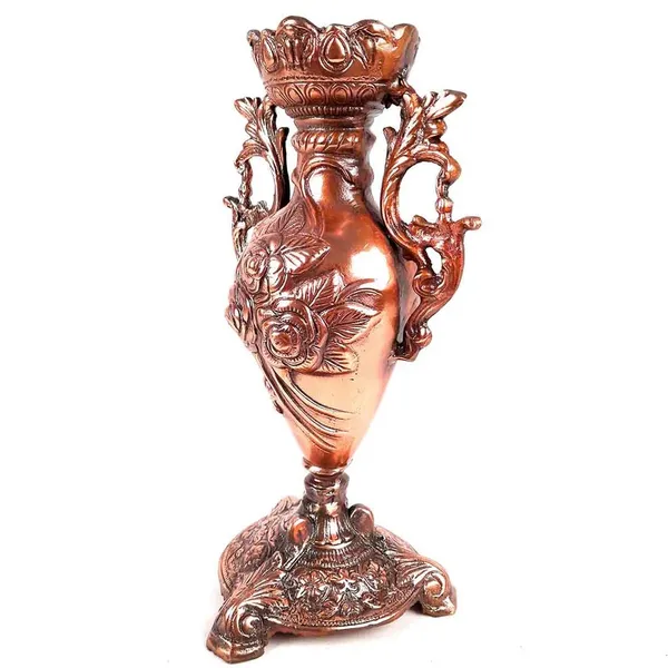 Aluminium_Antique_Copper_Floral_Rose_Embossed_Decorative_Vase