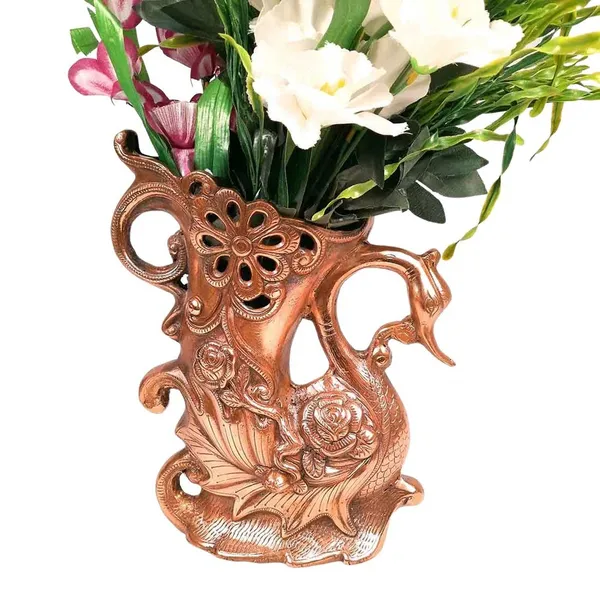 Aluminium_Copper_Cutwork_Paisley_Peacock_Figurine