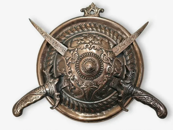 Aluminium_Copper_Antique_Warrior_Shield_Sword_Wall_Hanging