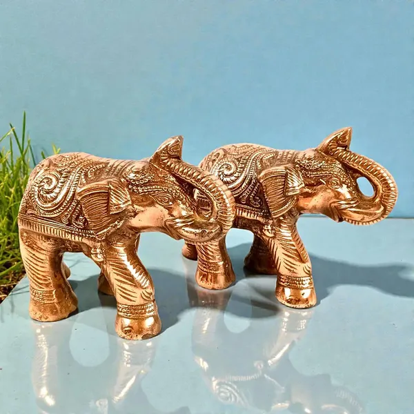 Aluminium_Antique_Carved_Elephant_Statue_Set_Of_2
