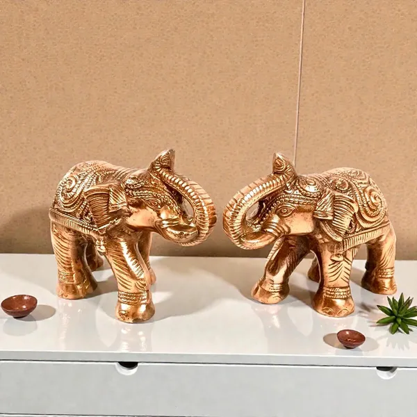 Aluminium_Antique_Carved_Elephant_Statue_Set_Of_2