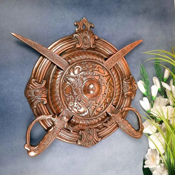 Aluminium_Heritage_Dhal_Talwar_Wall_Hanging