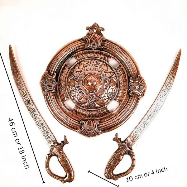 Aluminium_Heritage_Dhal_Talwar_Wall_Hanging