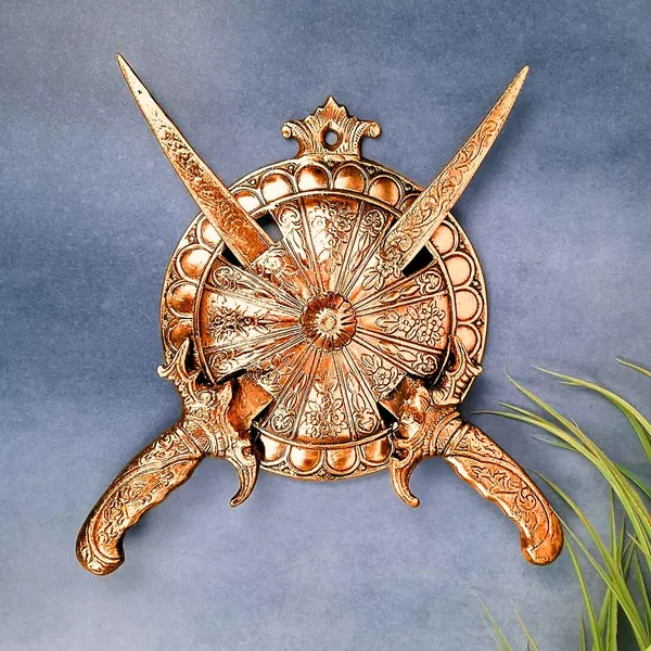 Aluminium_Alloy_Antique_Dhal_Talwar_Wall_Hanging_Showpiece