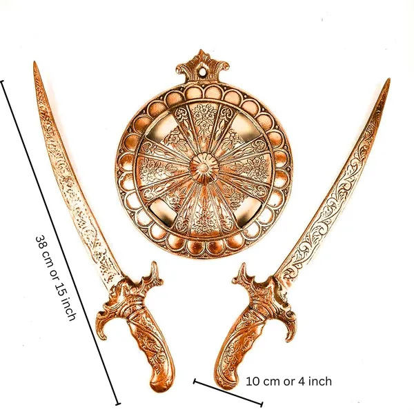 Aluminium_Alloy_Antique_Dhal_Talwar_Wall_Hanging_Showpiece