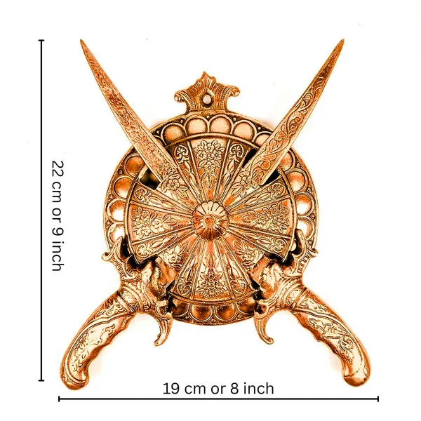 Aluminium_Alloy_Antique_Dhal_Talwar_Wall_Hanging_Showpiece