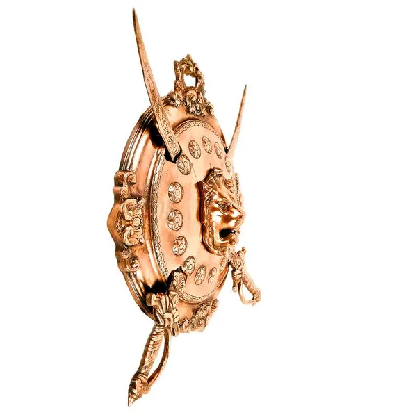 Aluminium_Alloy_Heritage_Lion_Dhal_Talwar_Wall_Hanging_Set