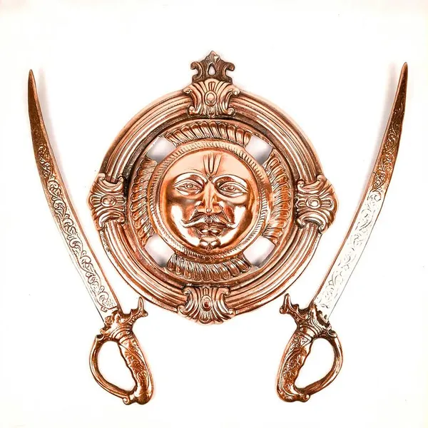 Aluminium_Alloy_Antique_Dhal_Talwar_Sword_Shield_Wall_Hanging