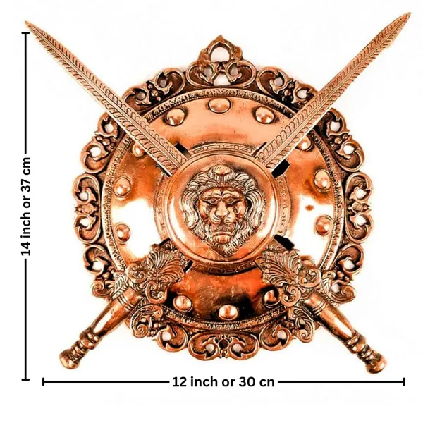 Aluminium_Rajput_Lion_Dhal_Talwar_Sword_Shield_Wall_Hanging
