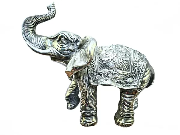 Aluminium_Silver_Handcrafted_Trunk_Up_Elephant_Statue