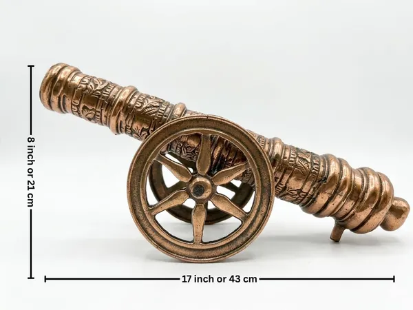 Aluminium_Antique_Engraved_Spoked_Wheel_Cannon_Showpiece