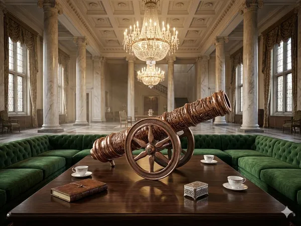 Aluminium_Antique_Engraved_Spoked_Wheel_Cannon_Showpiece