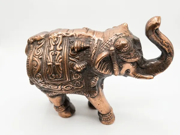 Aluminium_Antique_Bronze_Ornate_Carved_Trunk_Up_Elephant_Figurine