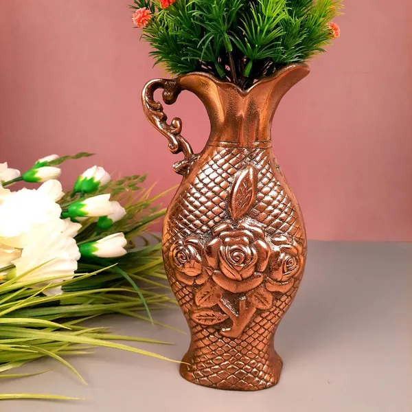 Aluminium_Antique_Floral_Embossed_Pitcher_Vase