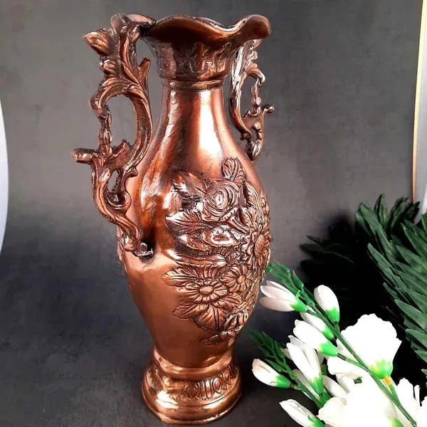 Aluminium_Antique_Floral_Embossed_Twin_Handle_Decorative_Vase