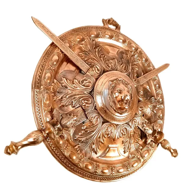 Aluminium_Alloy_Baroque_Lion_Face_Sword_Shield_Wall_Hanging