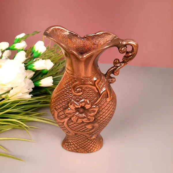 Aluminium_Antique_Floral_Embossed_Pitcher_Vase