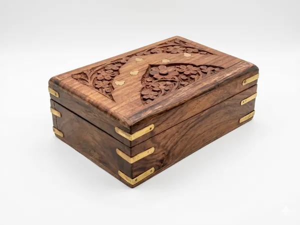 Wood_Traditional_Floral_Carved_Brass_Inlay_Storage_Box