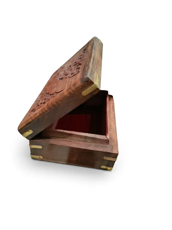 Wood_Traditional_Floral_Carved_Brass_Inlay_Storage_Box
