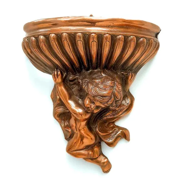 Aluminium_Alloy_Vintage_Angel_Fluted_Bowl_Wall_Mount_Planter