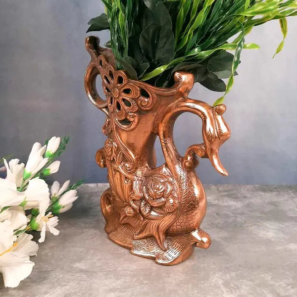 Aluminium_Copper_Cutwork_Paisley_Peacock_Figurine