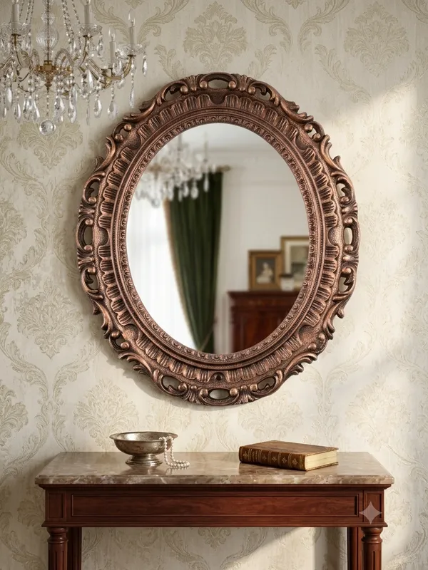 Aluminium_Alloy_Victorian_Antique_Bronze_Oval_Wall_Mirror