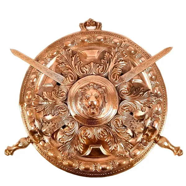 Aluminium_Alloy_Baroque_Lion_Face_Sword_Shield_Wall_Hanging
