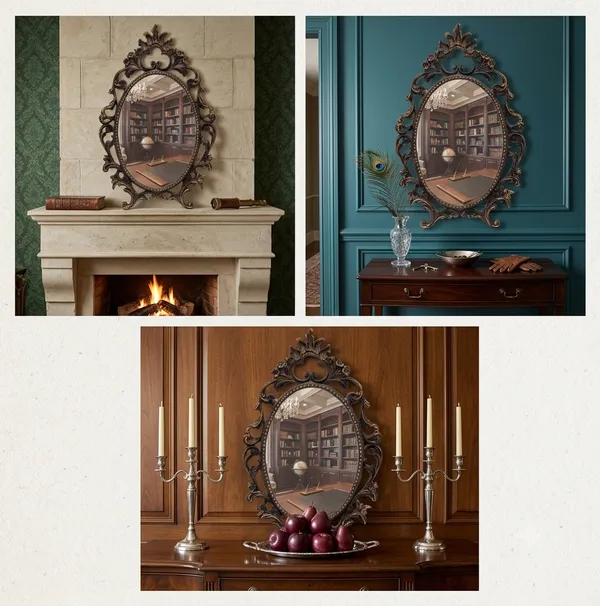 Aluminium_Antique_Baroque_Scrollwork_Oval_Wall_Mirror
