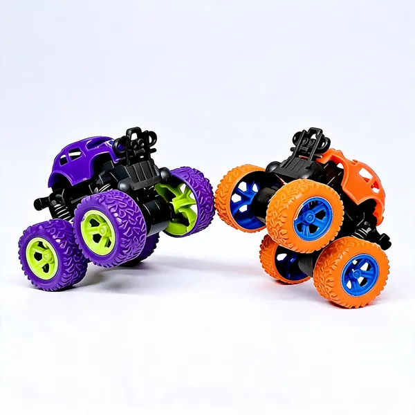 Bigmet_Purple_Orange_Monster_Truck_Plastic_Toy_Set_Of_4