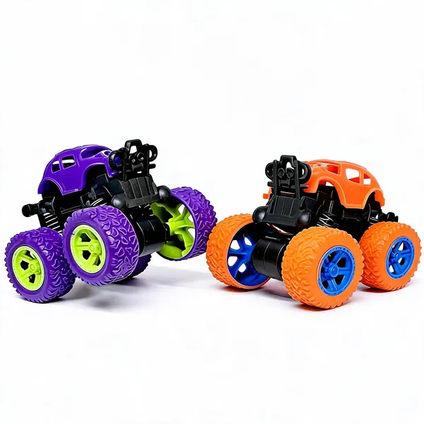 Bigmet_Purple_Orange_Monster_Truck_Plastic_Toy_Set_Of_4