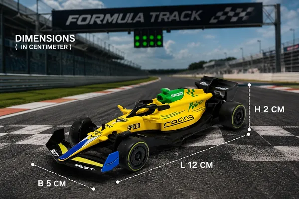Bigmet_Yellow_Formula_1_Style_Die_Cast_Pull_Back_Race_Car