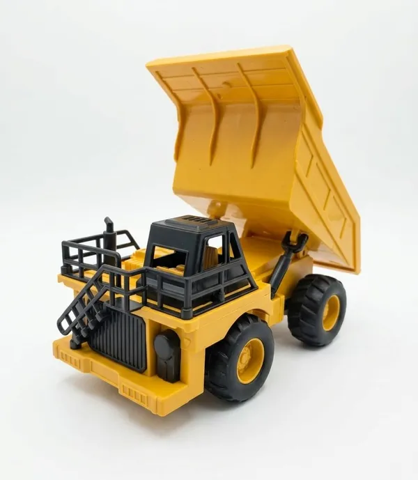 Yellow_Plastic_Friction_Dump_Truck_Toy_With_Tilting_Bed