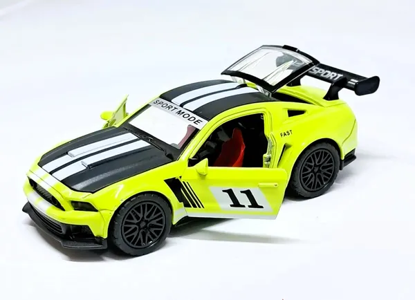 Neon_Yellow_Die_Cast_Sports_Car_Toy_With_Racing_Stripes